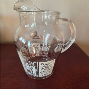 vintage Anchor Hocking clear glass pitcher